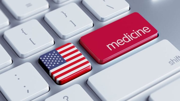 United States of America and Medicine button on keyboard